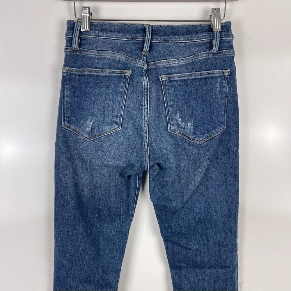 Frame Denim Saxon Distressed Le High Ripped Skinny Jeans Women's Size 28